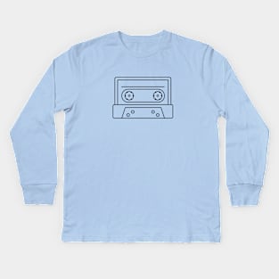 Cassette Tape Outline Kids Long Sleeve T-Shirt
